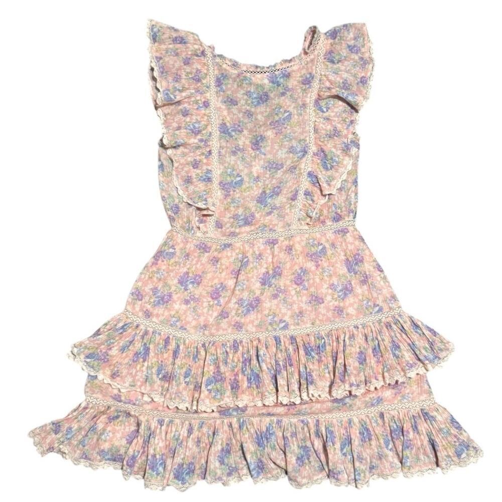 LoveShackFancy Dress India Pink Garden Size Small Cottagecore Coquette Regency - Picture 3 of 8